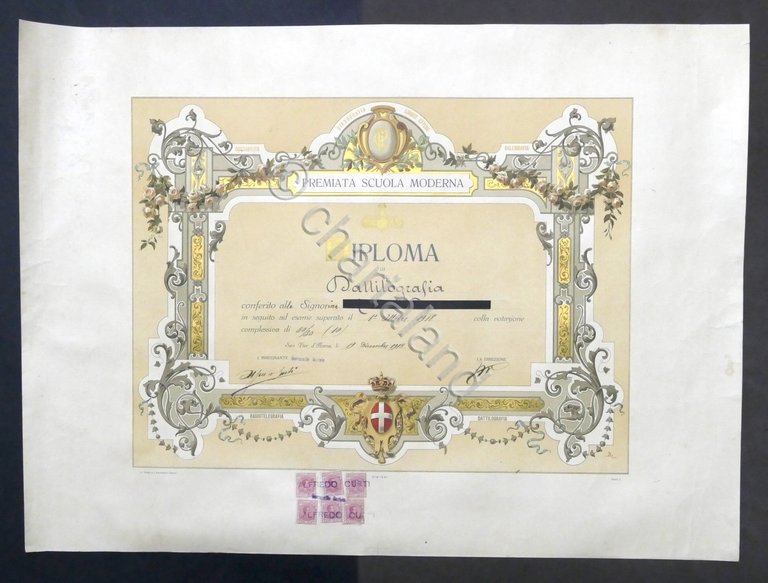 Scuola Moderna Alfredo Curti Serravalle Scrivia Diploma di Dattilografia - …