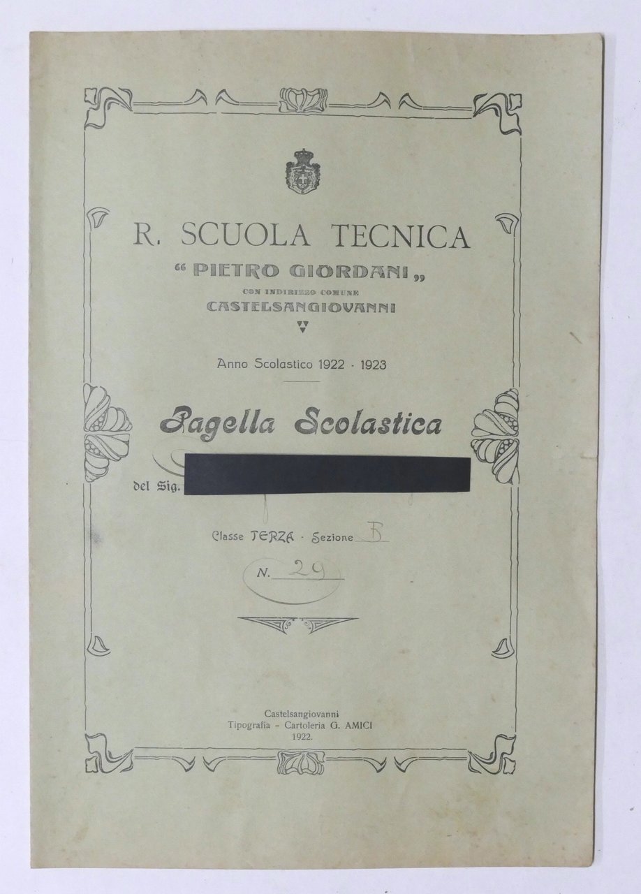Scuola Tecnica Pietro Giordani - Castel San Giovanni - Pagella …