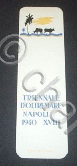 Segnalibri Segnalibro - Mostra Triennale Terre Oltremare Napoli 1940