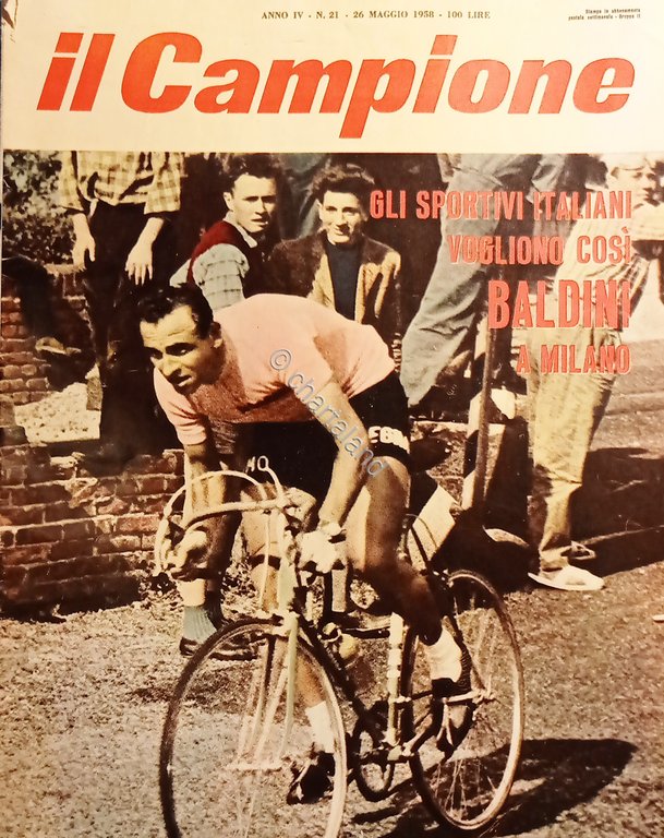 Settimanale - Il Campione N. 21 - Ciclista Ercole Baldini …