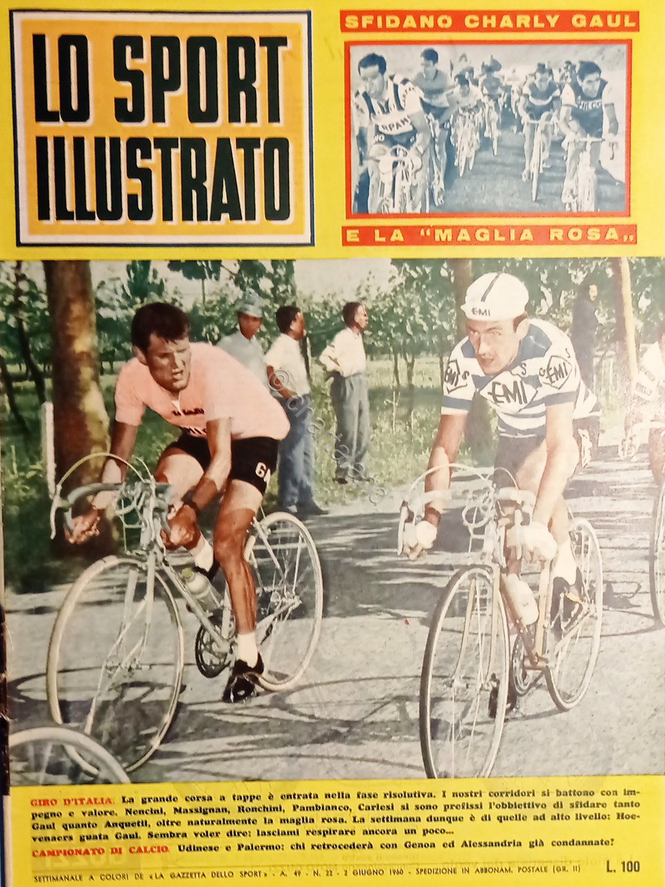 Settimanale - Lo Sport Illustrato N. 22 - Nencini, Massignan, …