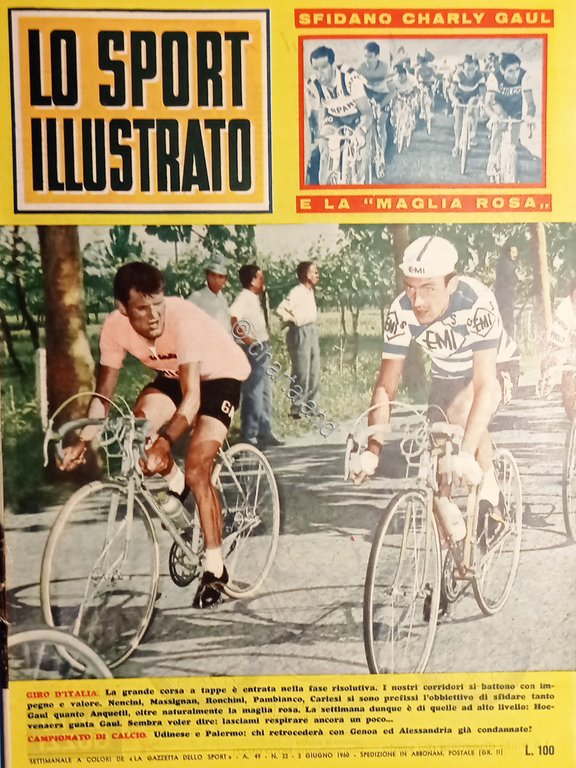 Settimanale - Lo Sport Illustrato N. 22 - Nencini, Massignan, …