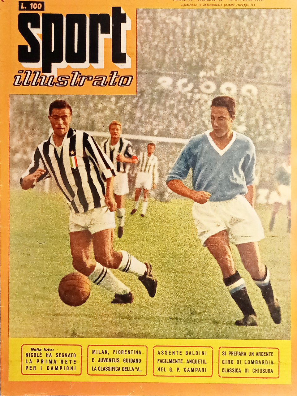 Settimanale - Sport Illustrato N. 42 - Calciatore Bruno Nicolè …