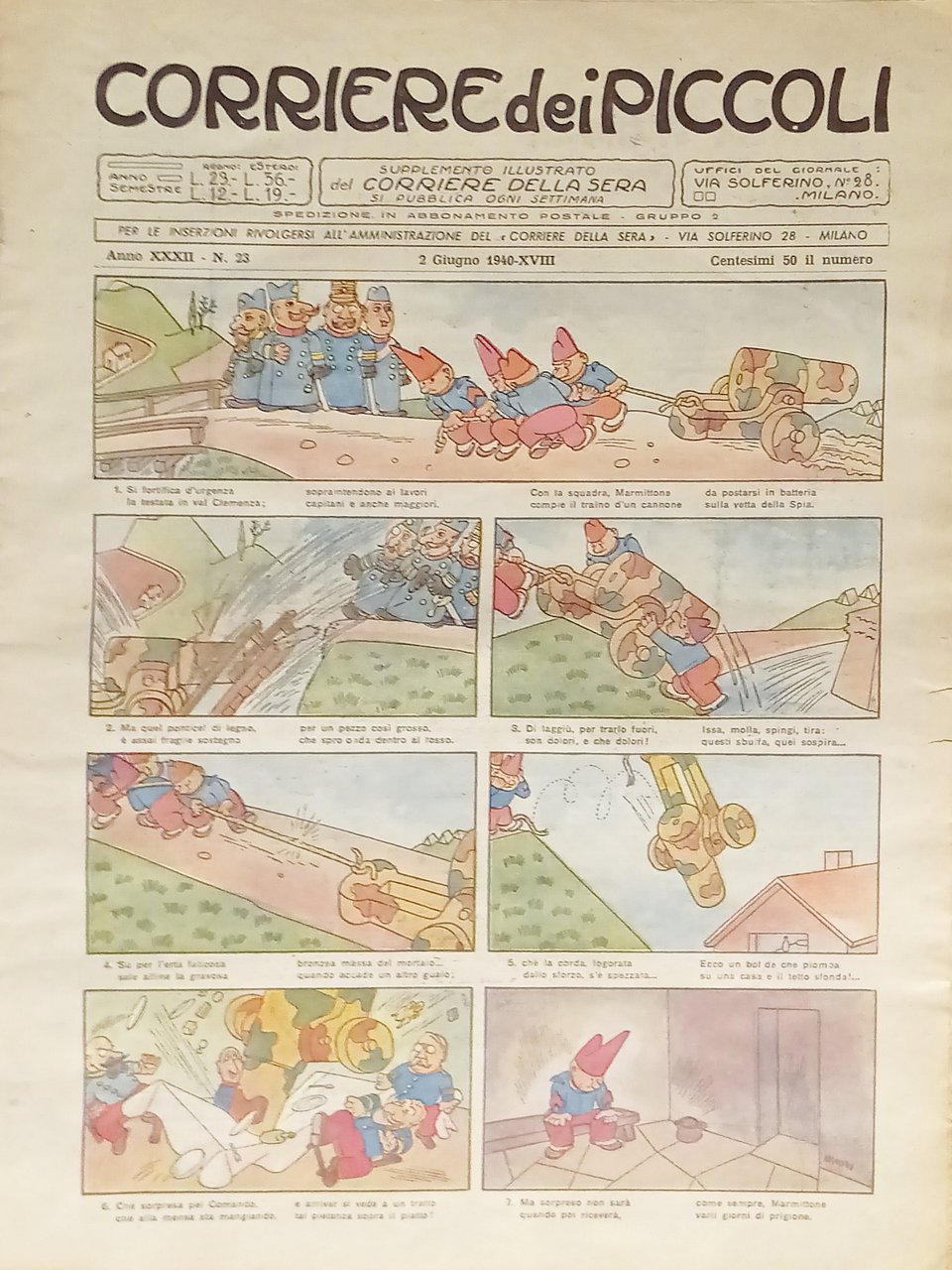 Settimanale a Fumetti per i Ragazzi - Corriere dei Piccoli …