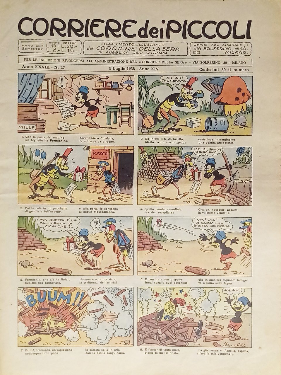 Settimanale a Fumetti per i Ragazzi - Corriere dei Piccoli …