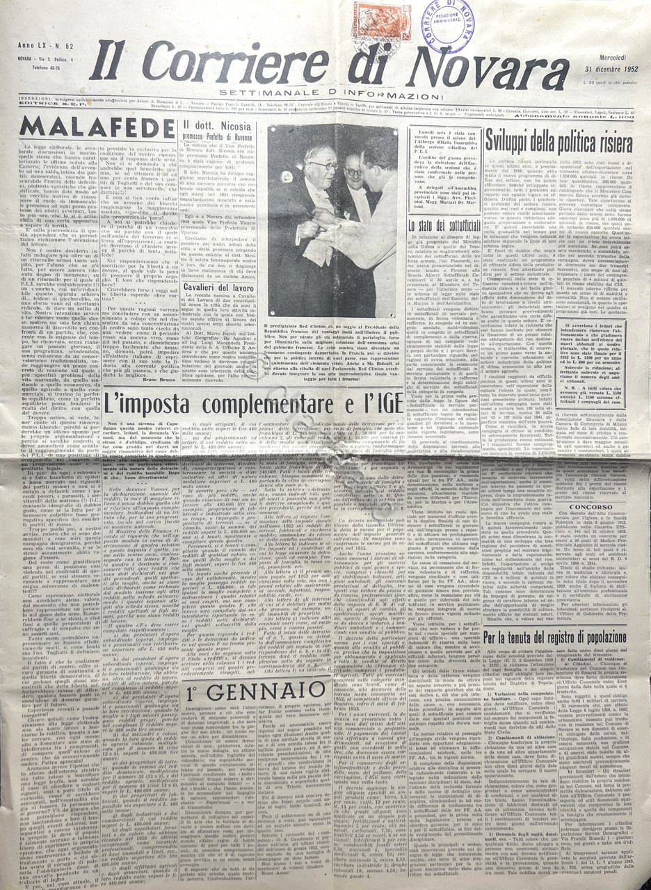 Settimanale d'Informazioni - Il Corriere di Novara N. 52 - …