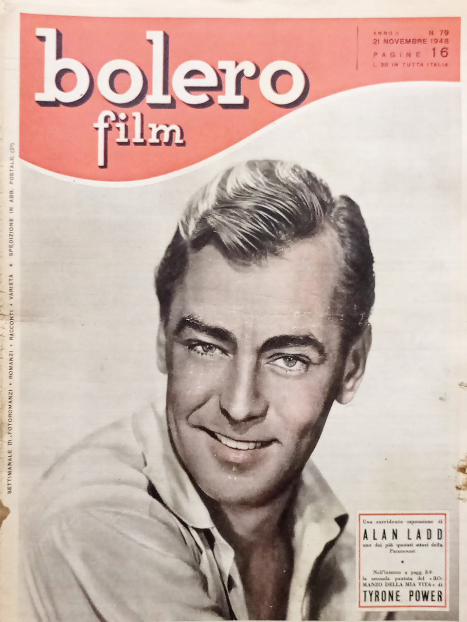 Fotoromanzi - Rivista Bolero Film N. 79 - 1948 Alan …