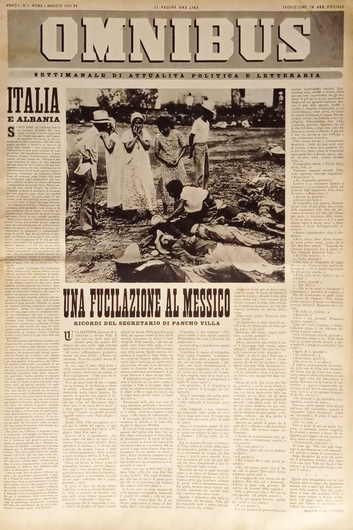 Settimanale di Politica - Omnibus N. 5 - 1937 Italia e Albania