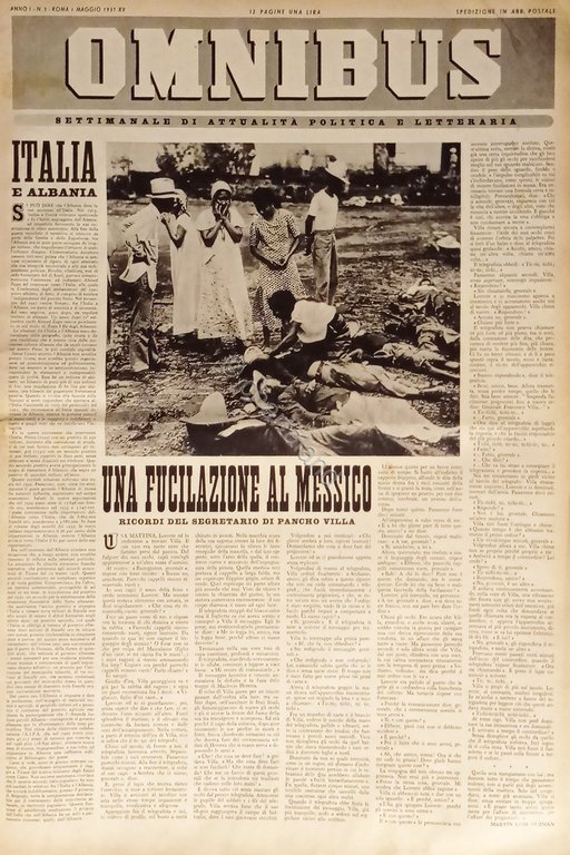 Settimanale di Politica - Omnibus N. 5 - 1937 Italia …