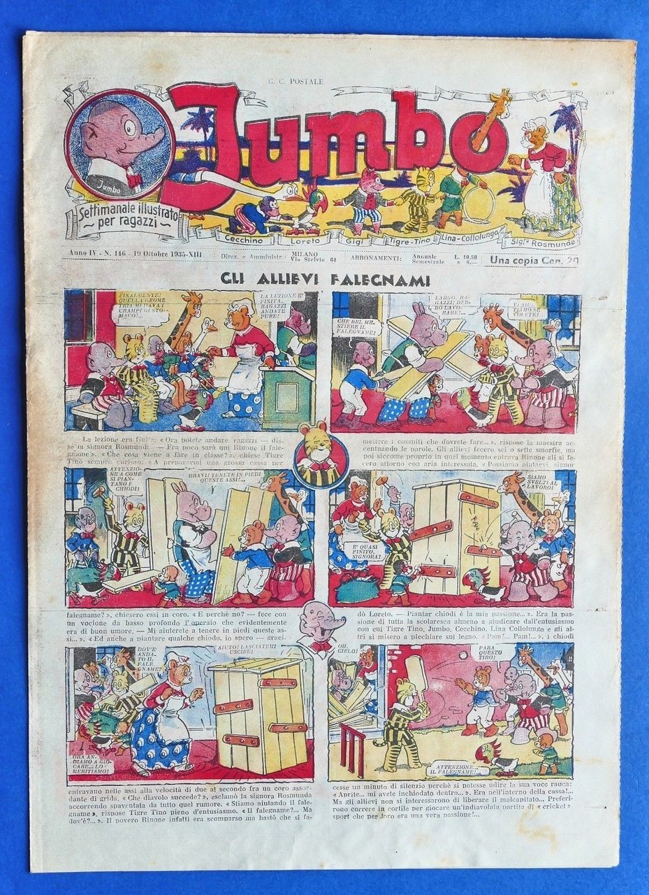 Settimanale illustrato per ragazzi - Jumbo - Anno IV - …