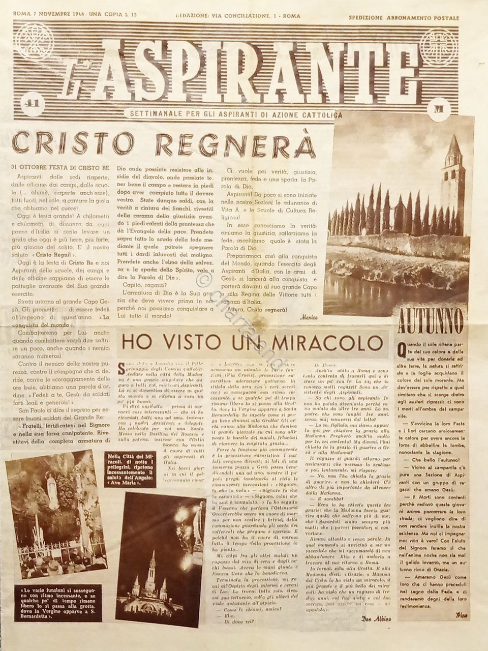 Settimanale per gli Aspiranti di Azione Cattolica - L'Aspirante - …