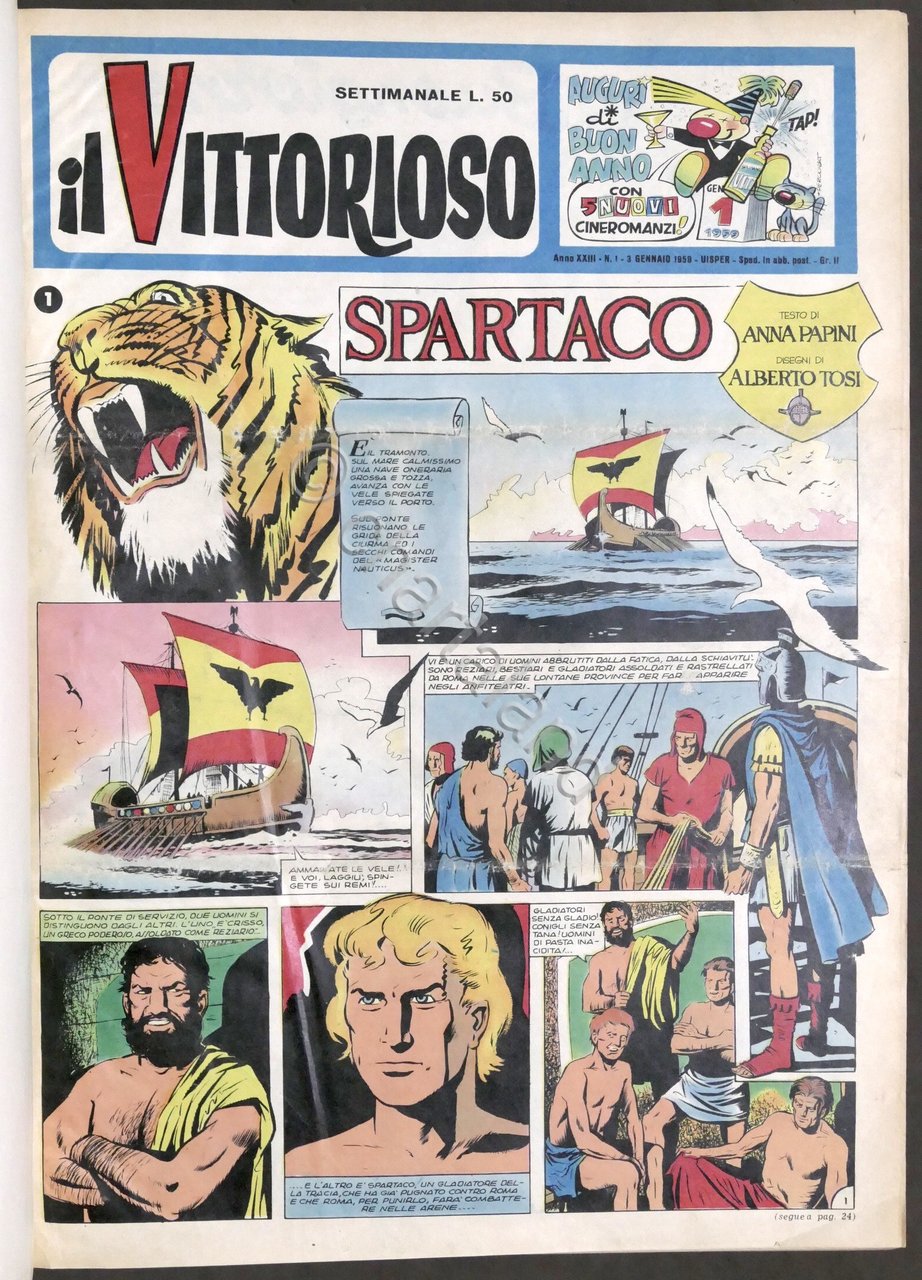 Settimanale per ragazzi Fumetti - Il Vittorioso - Anno completo …