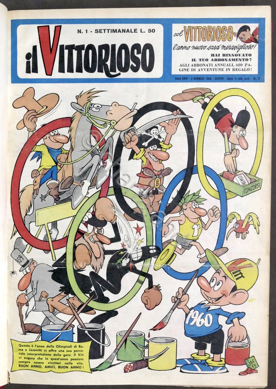 Settimanale per ragazzi Fumetti - Il Vittorioso - Anno completo …