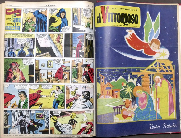 Settimanale per ragazzi Fumetti - Il Vittorioso - Anno completo …