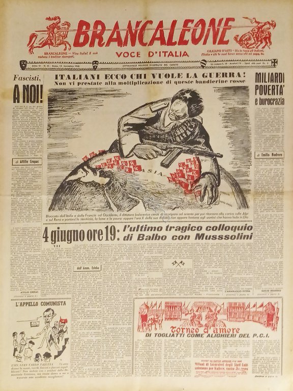 Settimanale Politico - Brancaleone N. 41 - 1948 Ecco chi … | Immagine Gallery 2