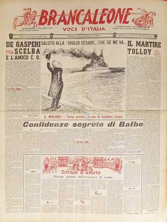Settimanale Politico - Brancaleone N. 46 - 1948 De Gasperi … | Immagine Gallery 2