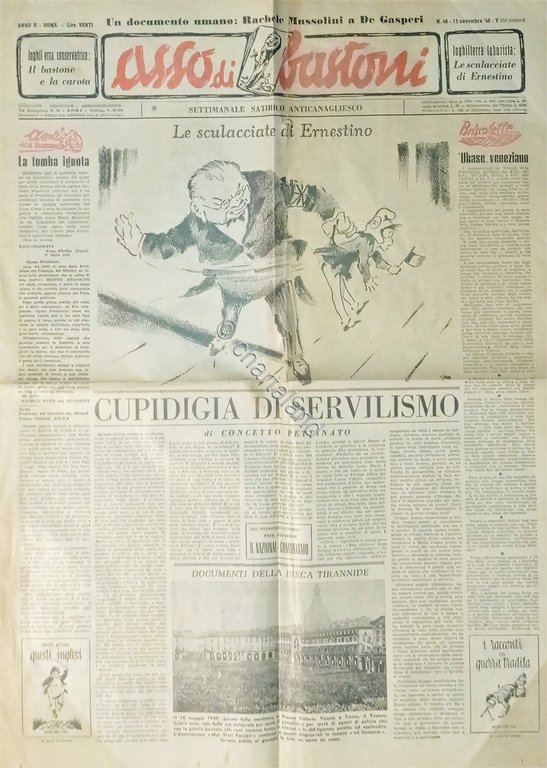 Settimanale Satirico Anticanagliesco - Asso di Bastone N. 46 - …