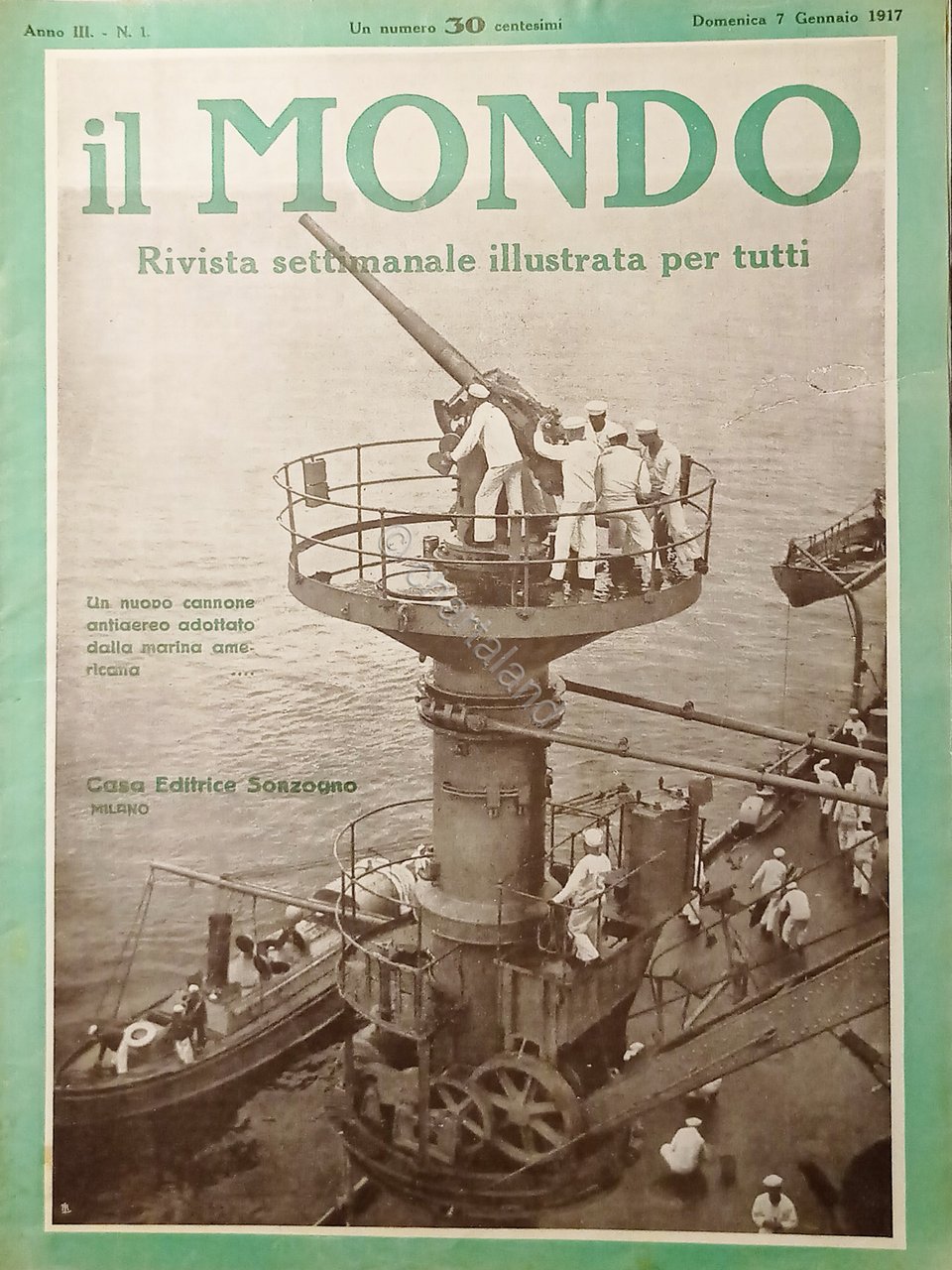 Settimanale WWI - Il Mondo N. 1 - Nuovo cannone …