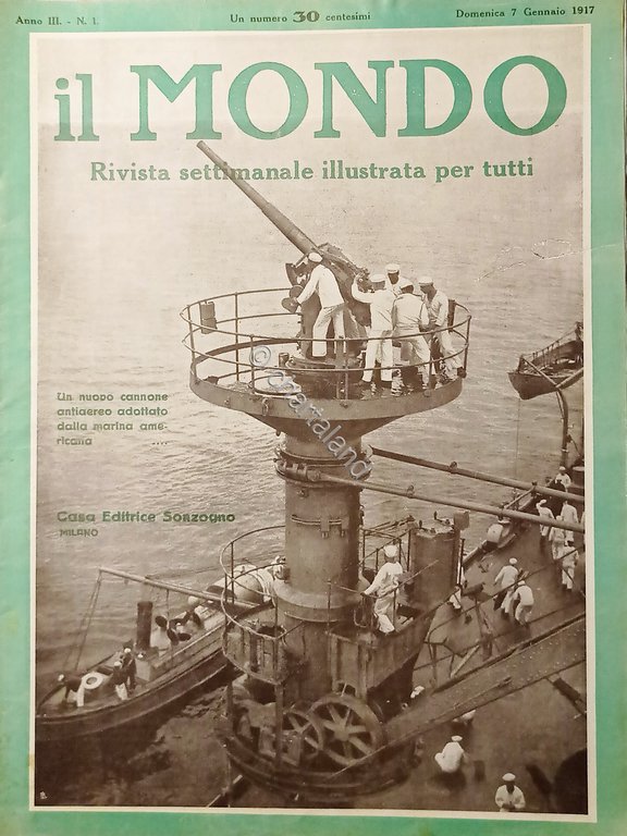 Settimanale WWI - Il Mondo N. 1 - Nuovo cannone …