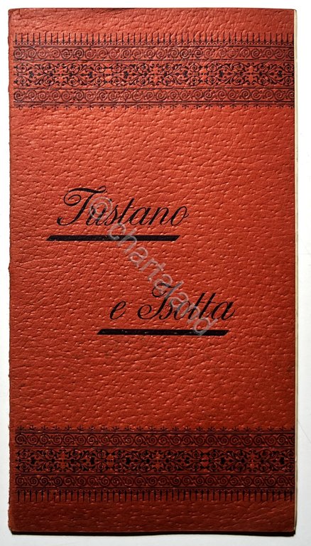 Sguardo analitico al Dramma Musicale Tristano e Isotta di R. Wagner - ed. 1900