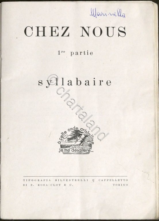 Sillabario - Chez Nous - Syllabaire - 1^ Parte - …