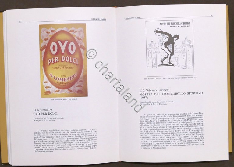 Sirene di carta 120 manifesti e cartoline ferraresi 1984 Autografo …