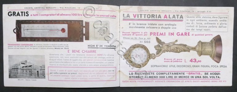 Società Anonima Boralevi - Milano - Catalogo Regali 1935