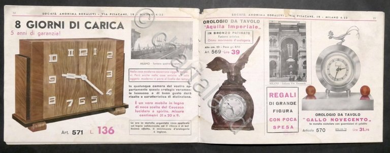 Società Anonima Boralevi - Milano - Catalogo Regali 1935