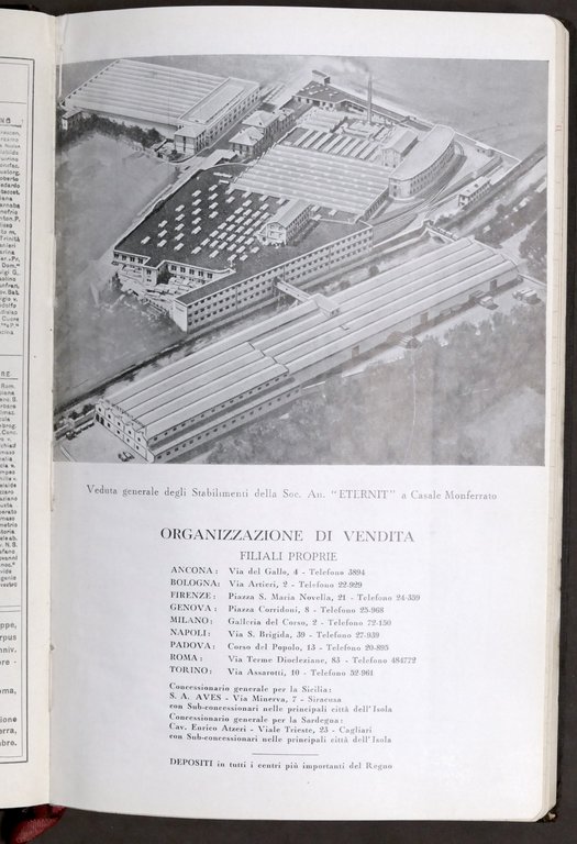 Società Eternit - Agenda 1934 - Filiale per il Piemonte …