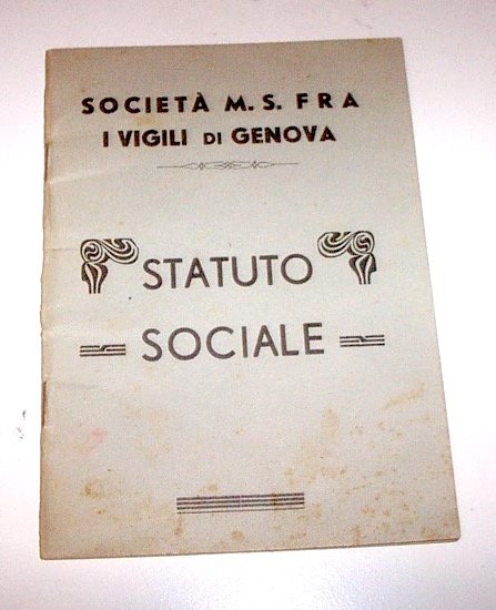 Società M. S. Fra - Statuto sociale Vigili di Genova … | Immagine principale