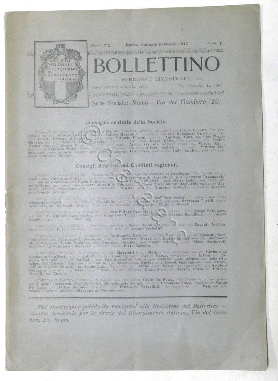 Società Nazionale per la Storia del Risorgimento - Bollettino N. …
