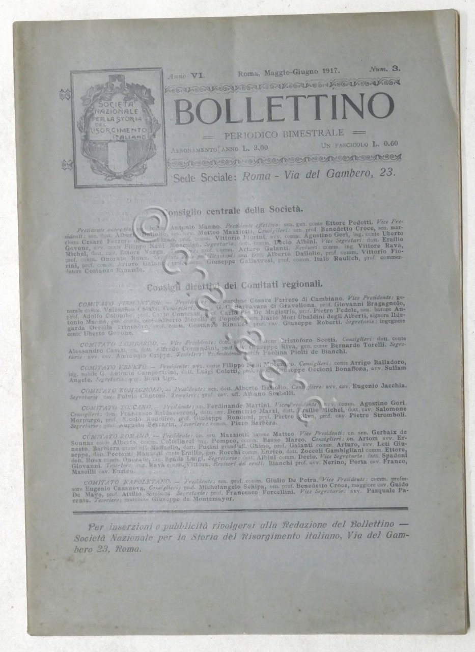 Società Nazionale per la Storia del Risorgimento - Bollettino N. …