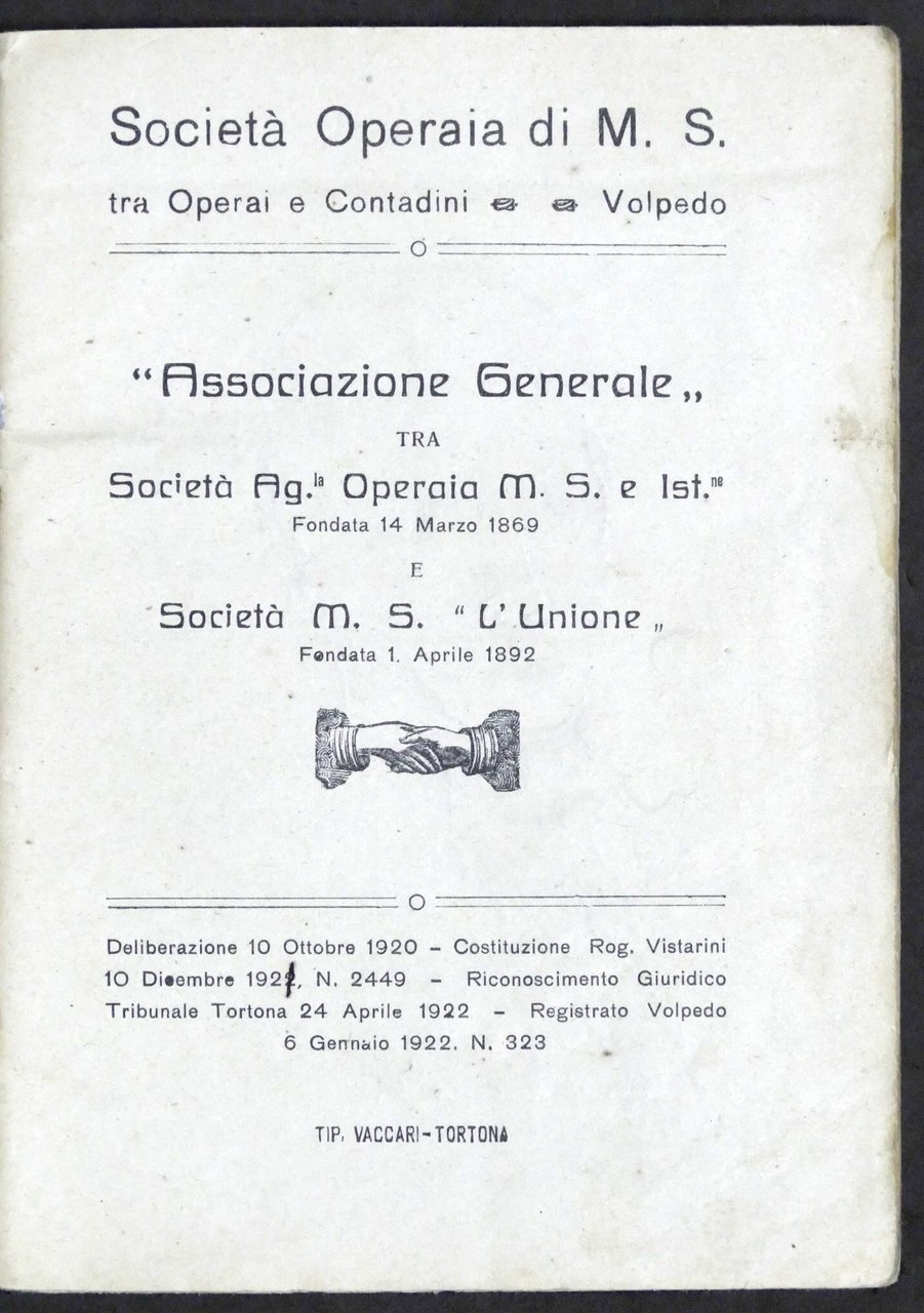 Società Operaia Mutuo Soccorso tra Operai e Contadini - Volpedo …