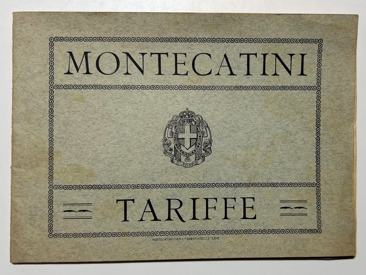 Società Regie Terme di Montecatini - Tariffe - Anni '50