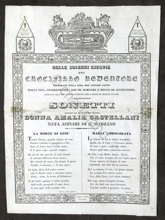 Sonetti dedicati a Donna Amalia Castellani nata Asinari di S. … | Immagine Gallery 2