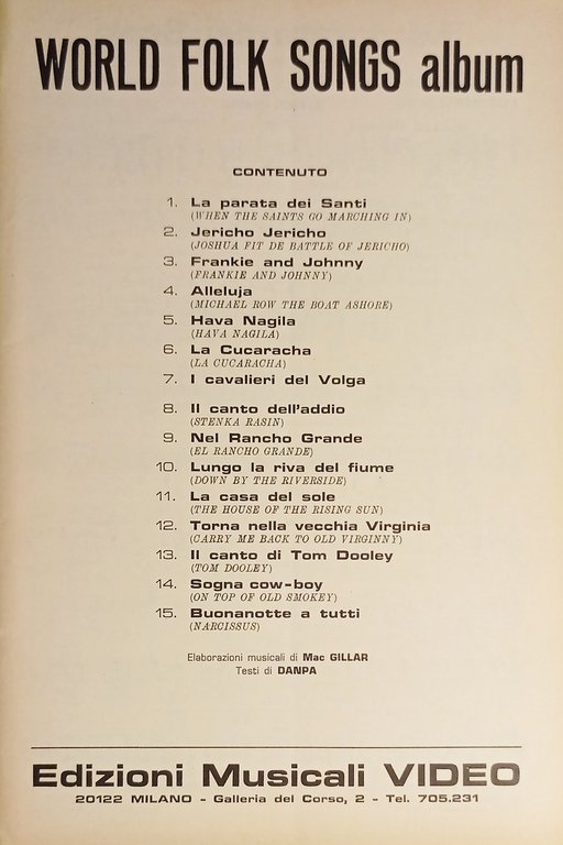 Spartiti - 15 Successi del Folklore Internazionale - World Folk …