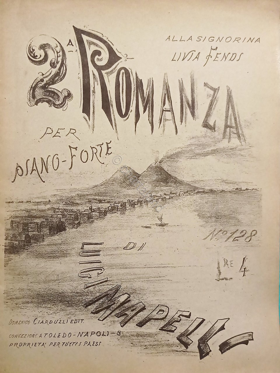 Spartiti - 2^ Romanza per Pianoforte di L. Mapelli