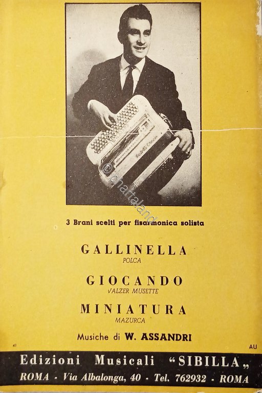 Spartiti - 3 Brani scelti per Fisarmonica Solista - Musiche …