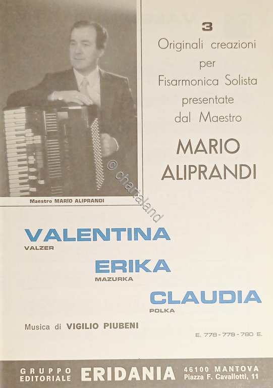 Spartiti - 3 Originali Creazioni per Fisarmonica Solista di Mario …