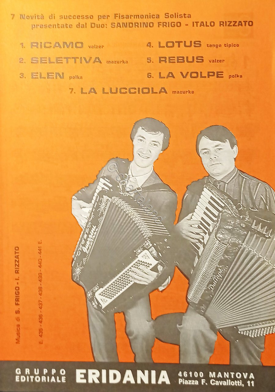 Spartiti - 7 Successi per Fisarmonica - Sandrino Frigo e …