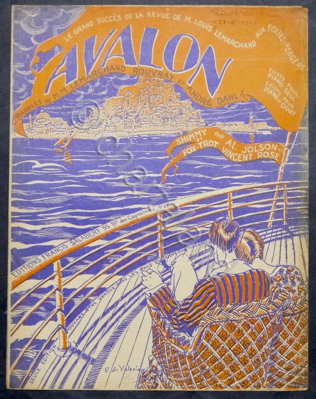 Spartiti - A. Jolson e V. Rose - Avalon - …