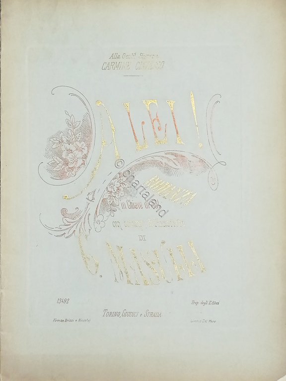 Spartiti - A Lei! - Romanza in Chiave di Sol …