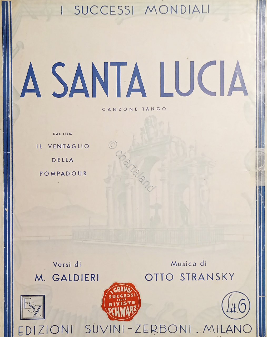 Spartiti - A Santa Lucia - Canzone Tango di M. …