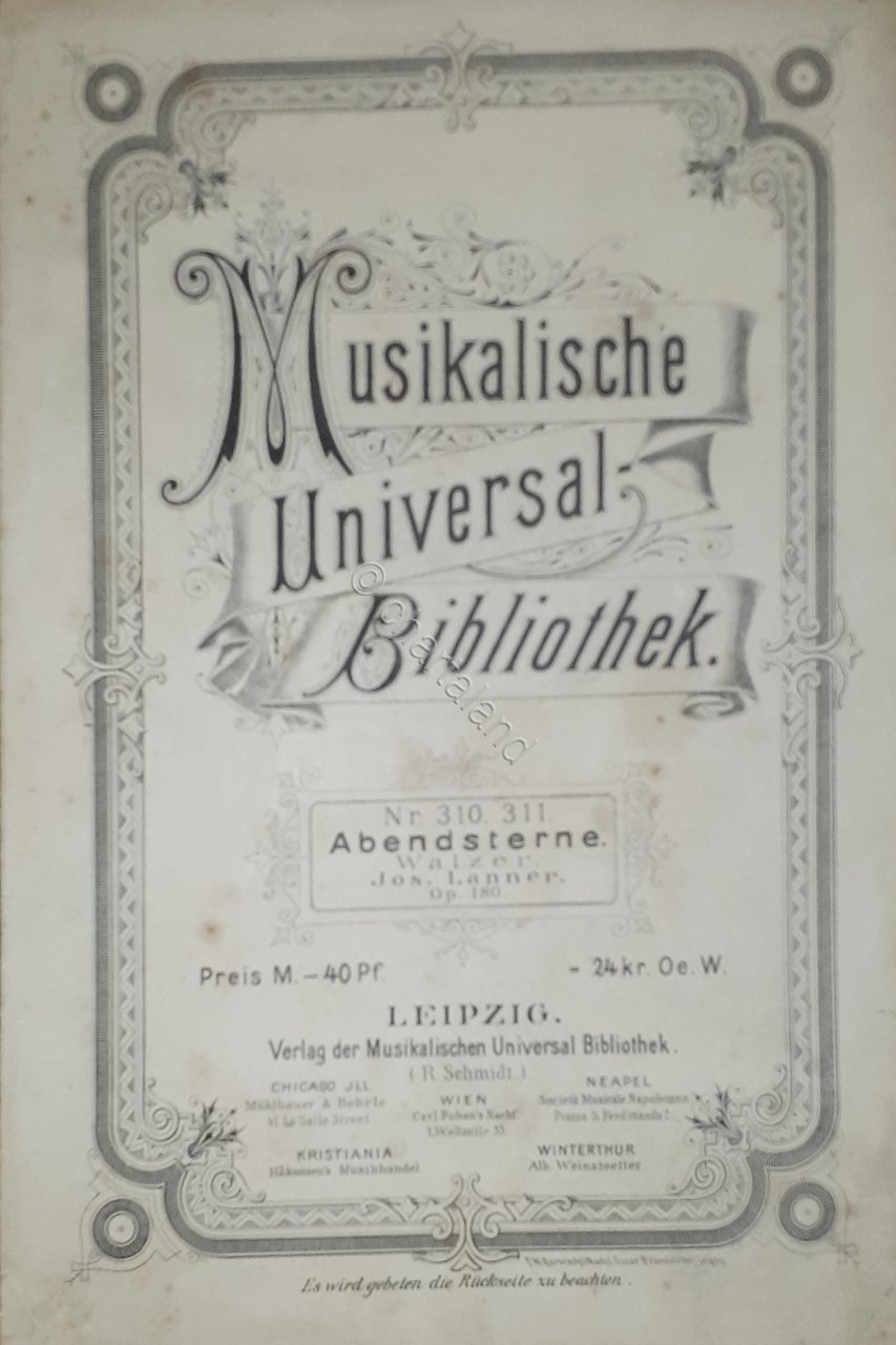 Spartiti - Abendsterne - Walzer von Jos. Lanner | Immagine principale