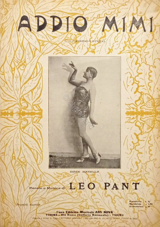 Spartiti - Addio Mimi - Canzone Tango di L. Pant … | Immagine Gallery 2