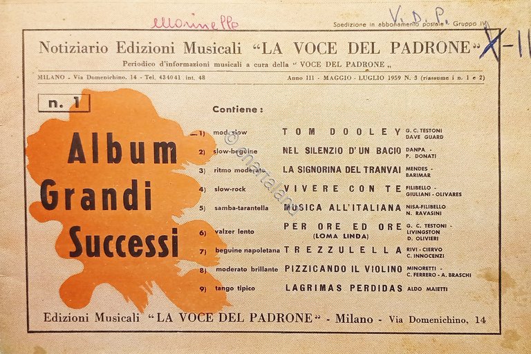 Spartiti - Album Grandi Successi - Notiziario La Voce del … | Immagine Gallery 2