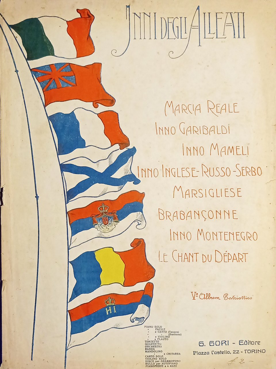 Spartiti - Album Patriottico - Inni degli Alleati - 1918 … | Immagine principale