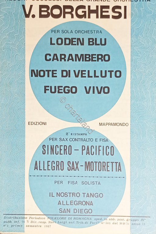 Spartiti - Alcuni Successi della Grande Orchestra Vittorio Borghesi - …