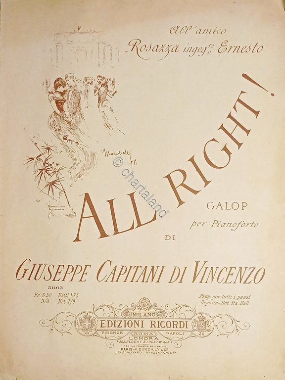 Spartiti - All Right! - Galop per Pianoforte di Giuseppe …