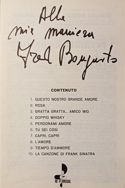 Spartiti - Alla mia maniera - Album di Fred Bongusto …